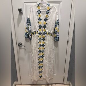 blitz positano linen cover up dress size M